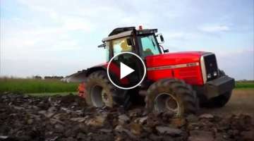 Massey Ferguson 8160 ploughing 2014