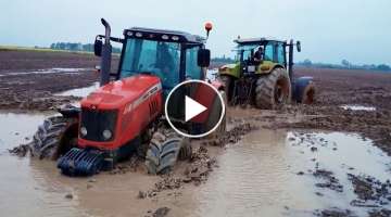 Tractor stuck in mud!!! How agricultural machinery is being rescued from deep mud!