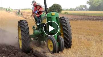 Forest City MN Vintage Plowing with old time John Deere Tractors
