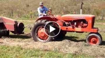 Baling with a 1953 Allis Chalmers WD-45 and 1958 NH Square Baler