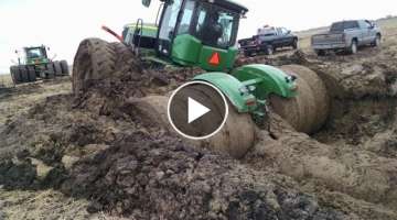Tractor stuck in mud compilation 2015, NEW